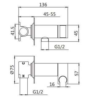 Гигиенический душ со смесителем Shevanik S147G золотой сатин